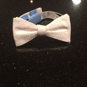 Brand New! Countess Mara White Paisley Bow-Tie